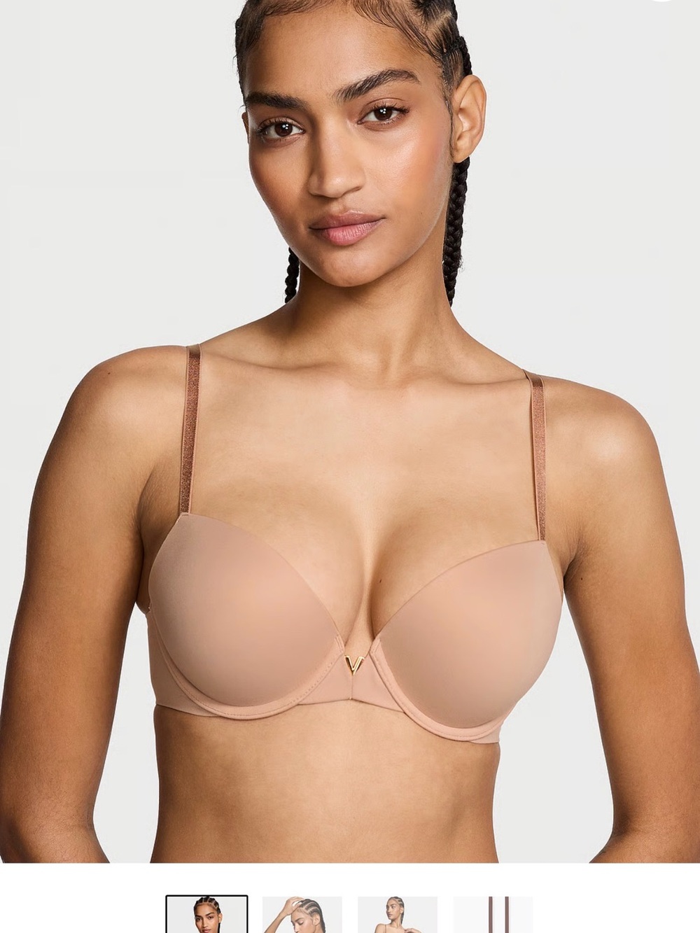NWT Victorias Secret Love Cloud Everyday Smooth Push-Up Bra Nude/praline, 32 C